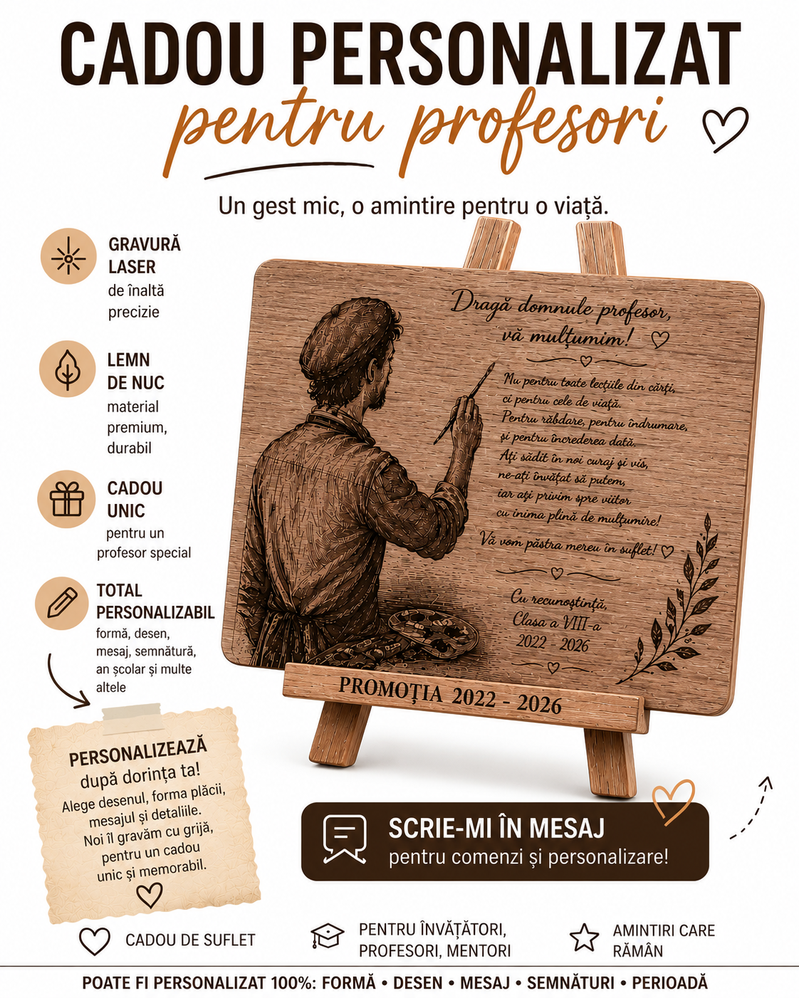 Cadou personalizat premium pentru Profesori