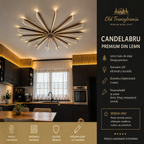 Candelabru handmade din lemn masiv